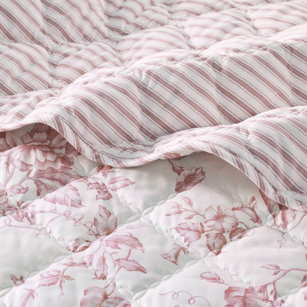 4 Pieces Full/Queen  Quilt Set with Decorative Pillow,Pink Media 15