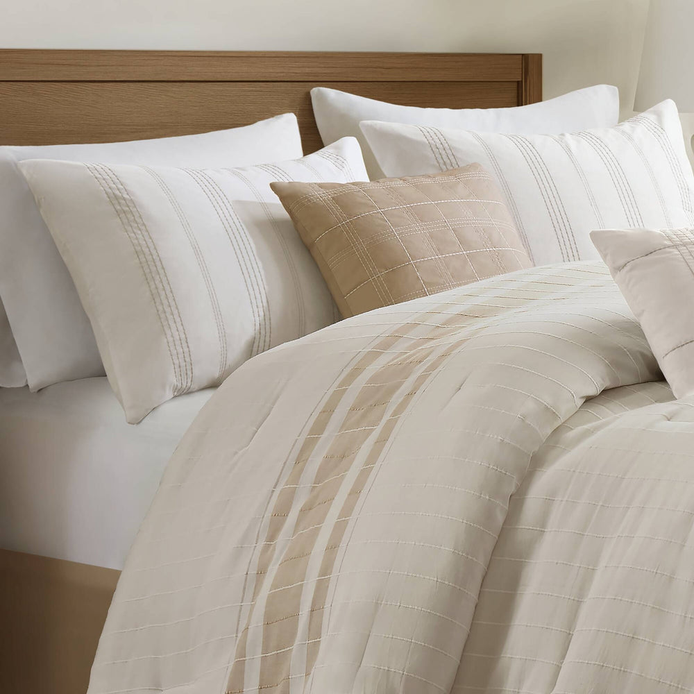 6-Piece King Cotton Jacquard Oversized Comforter Set Media 14