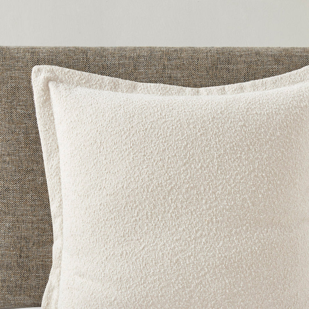 Oversized Chenille Jacquard Striped Comforter Set with Euro Shams and Throw Pillows Media 15