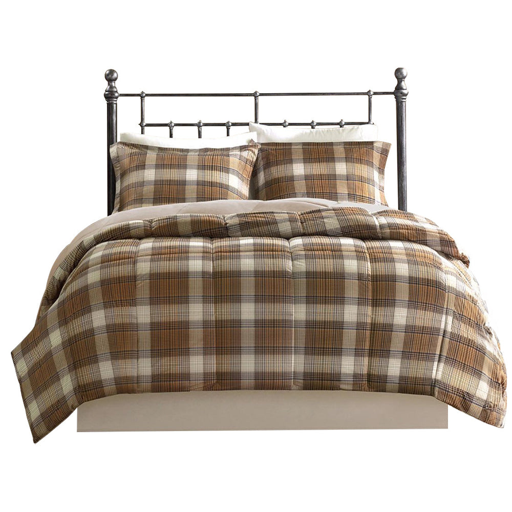 Full/Queen Classic Quilting Soft and Cozy Microfiber Solid Reverse Down Alternative Comforter Set Media 7