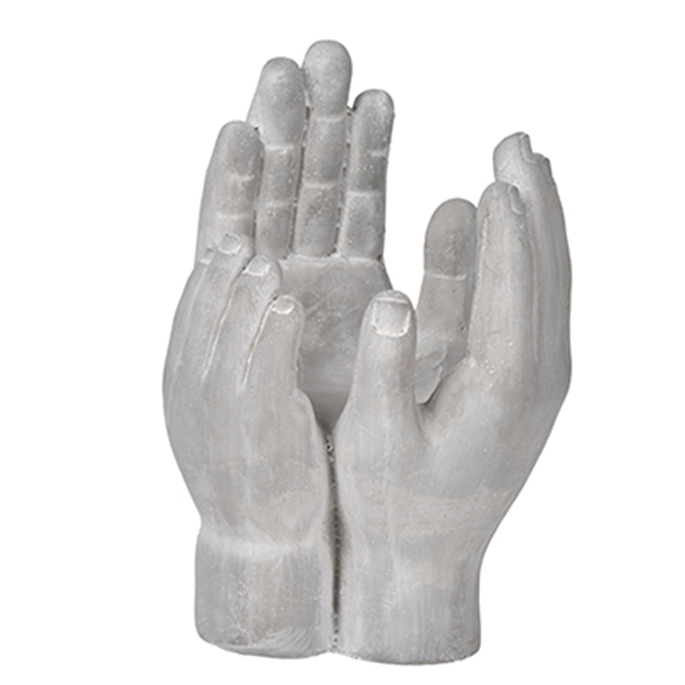 Set of 2 6x6x9' Accepting Hands Accent Cement Hand Decor Media 12