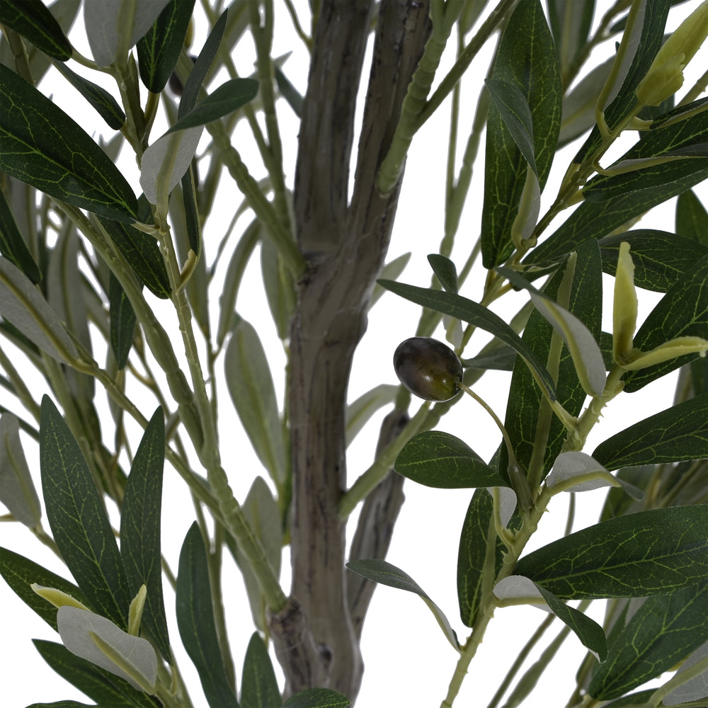 66' Artificial Olive Tree with Black Plastic Pot Media 6
