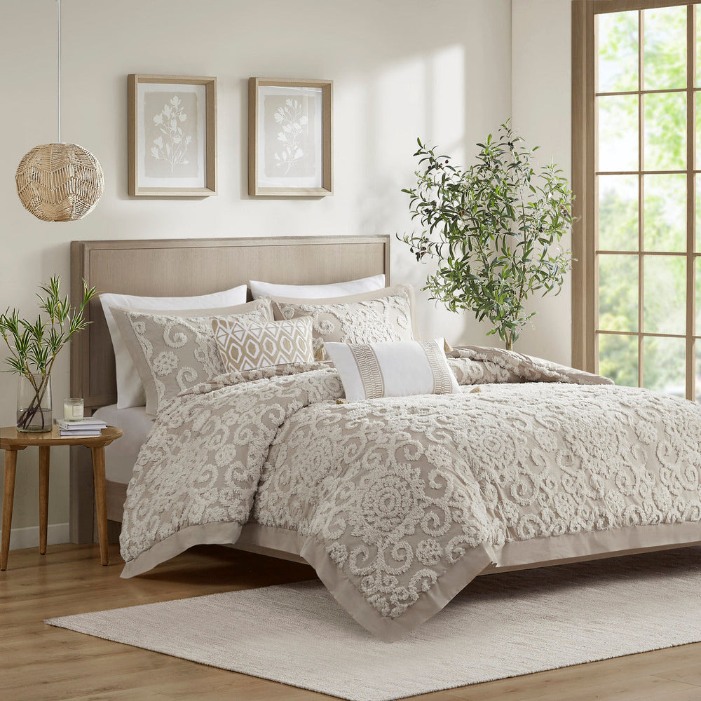 Cotton Duvet Mini Set Taupe Full/Queen Media 10