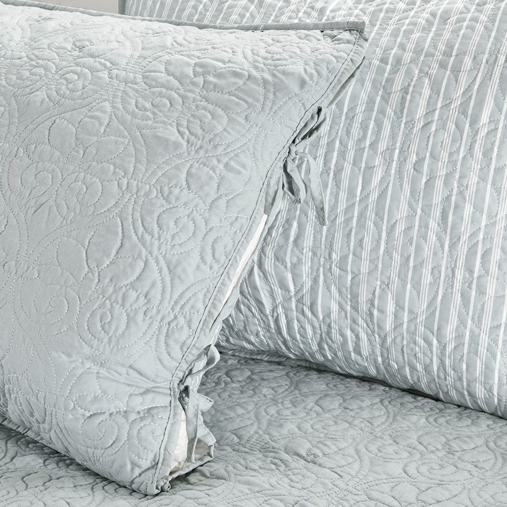 6 Piece Reversible Daybed Cover Set Grey Daybed Media 2