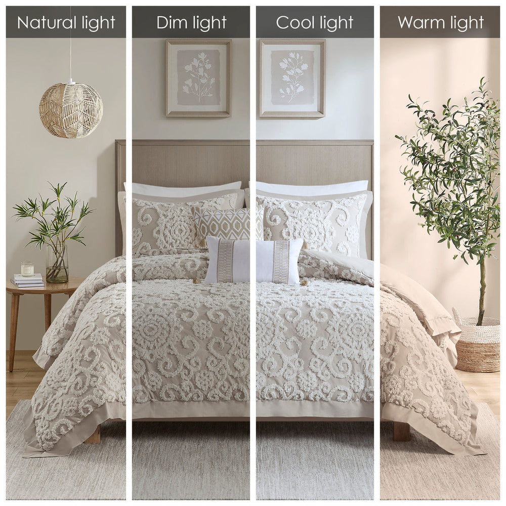 Cotton Duvet Mini Set Taupe King Media 3