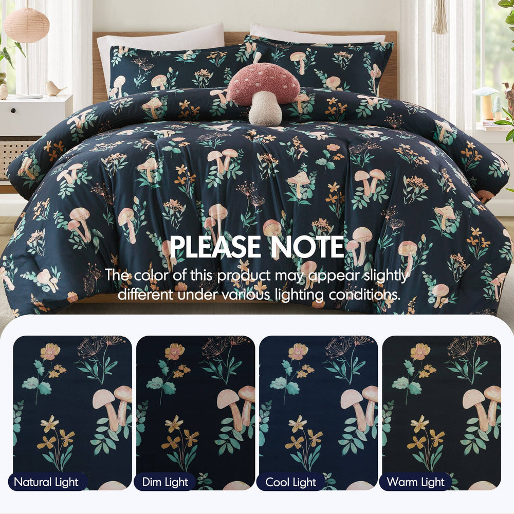 4- Piece Full/Queen Mushroom Garden Comforter Set Media 9