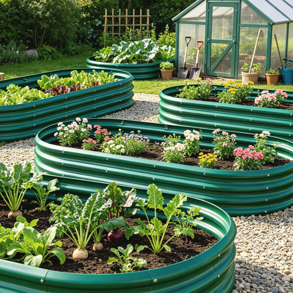 Galvanized Raised Garden Bed 6x3x1ft - Heavy Duty Metal Planter Box for Vegetables, Herbs & Flowers, Rust-Proof Outdoor Garden Bed with Large Capacity, Green, 2PCS Media 3