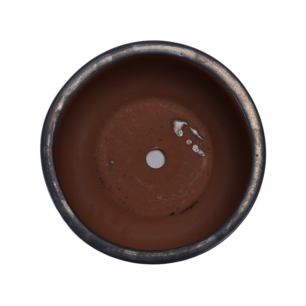Handmade Black Matte Glazed Ceramic Planter Set of 3, 15/11/9 Inch Diameter, Textured Finish for Orchids & Begonias, Indoor/Outdoor Use on Windowsill & Bookshelf, Breathable Clay Media 12