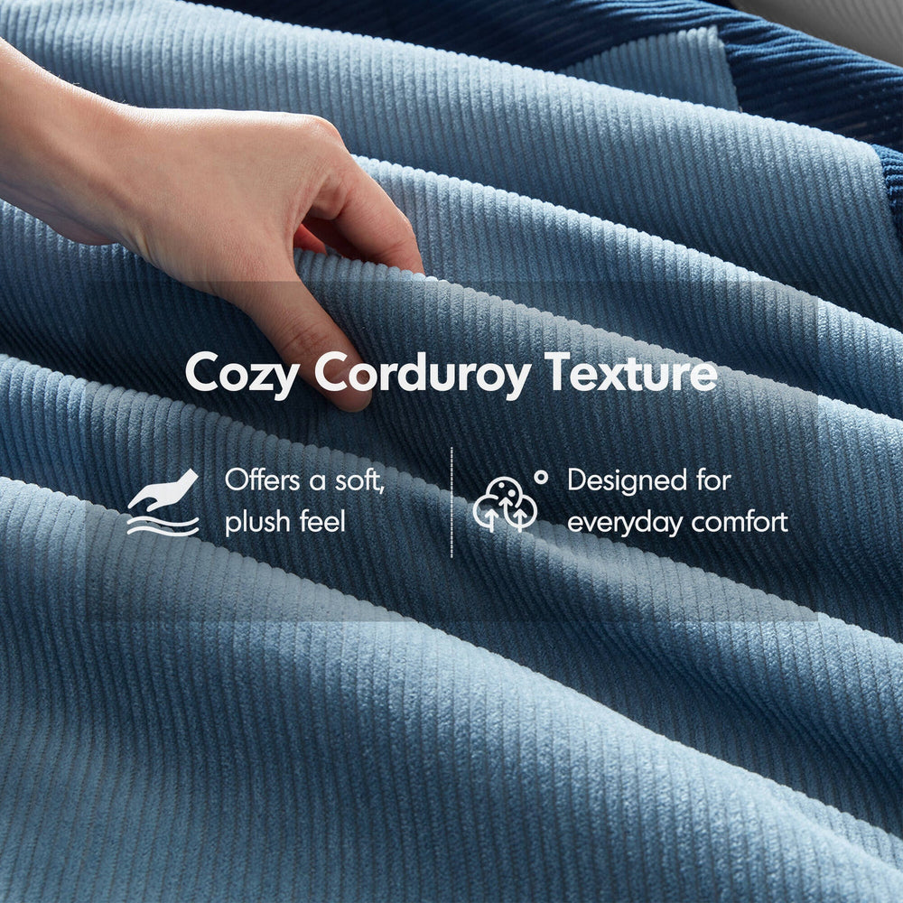 2 Pieces Twin/Twin XL Comforter Set,Blue Media 2