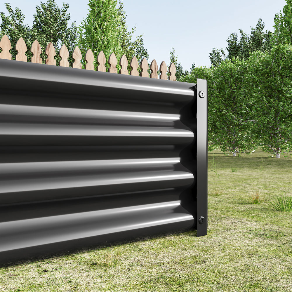 Raised Garden Bed Outdoor, 6×3×1ft , Metal Raised  Rectangle Planter Beds for Plants, Vegetables, and Flowers - Black Media 5