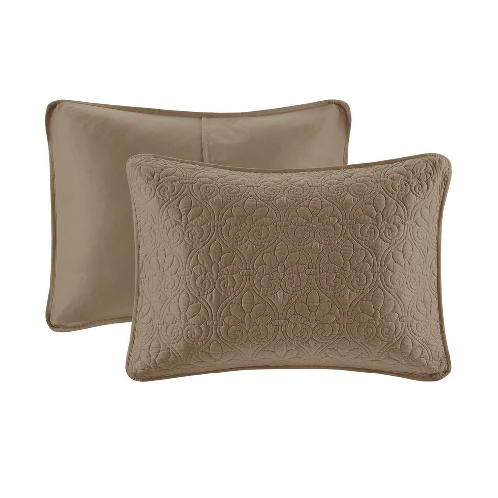 Reversible Bedspread Set Mocha Queen Media 5