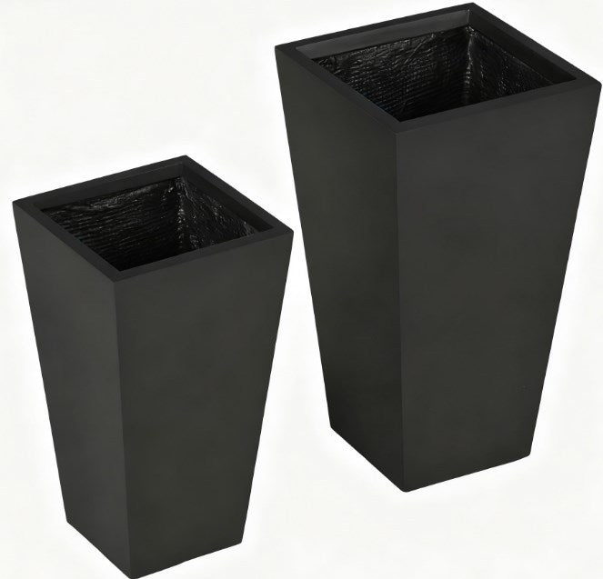 Tall Plant Pot,2-Pack Outdoor Planter Set,Flower Pots with Drainage Holes,for Porch,Entryway,Patio,Yard,Garden Media 2