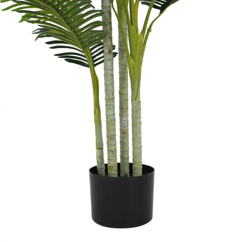 78.5' Artificial Palm Tree with Black Plastic Pot, Set of 2