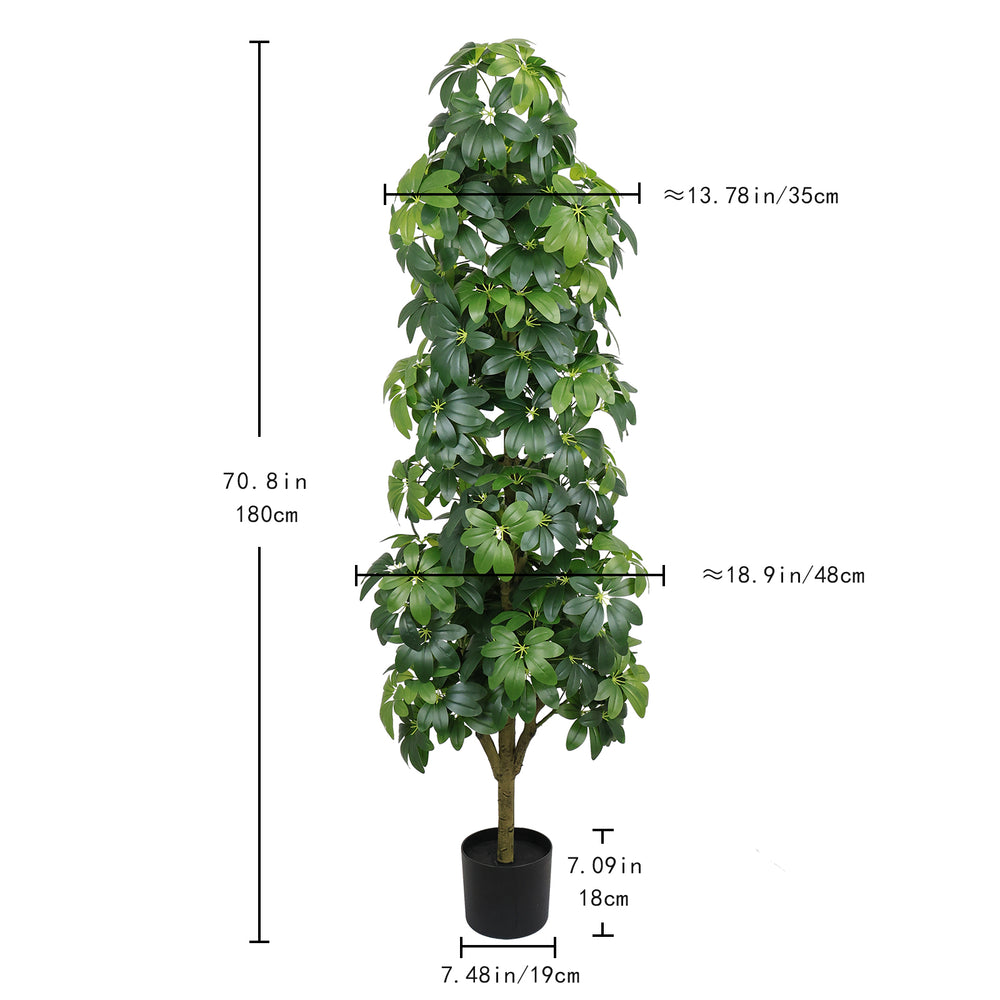 6FT Artificial Tree  Realistic Faux Tree, Suitable for Indoor and Outdoor Decoration ,1pc/set Media 3