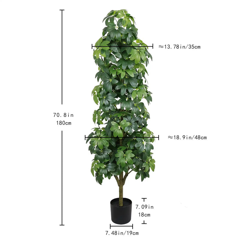 6FT Artificial Tree  Realistic Faux Tree, Suitable for Indoor and Outdoor Decoration ,1pc/set