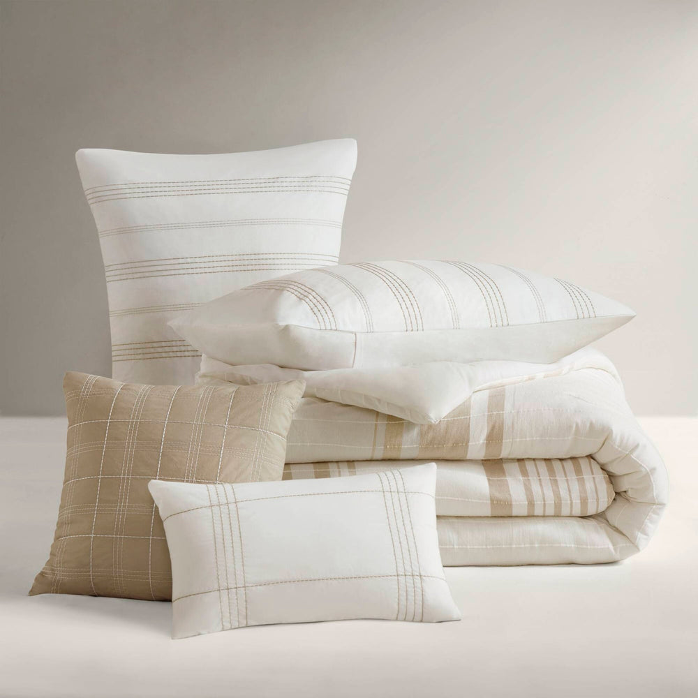 5- Piece King/Cal King Cotton Jaquard Duvet Set Media 12