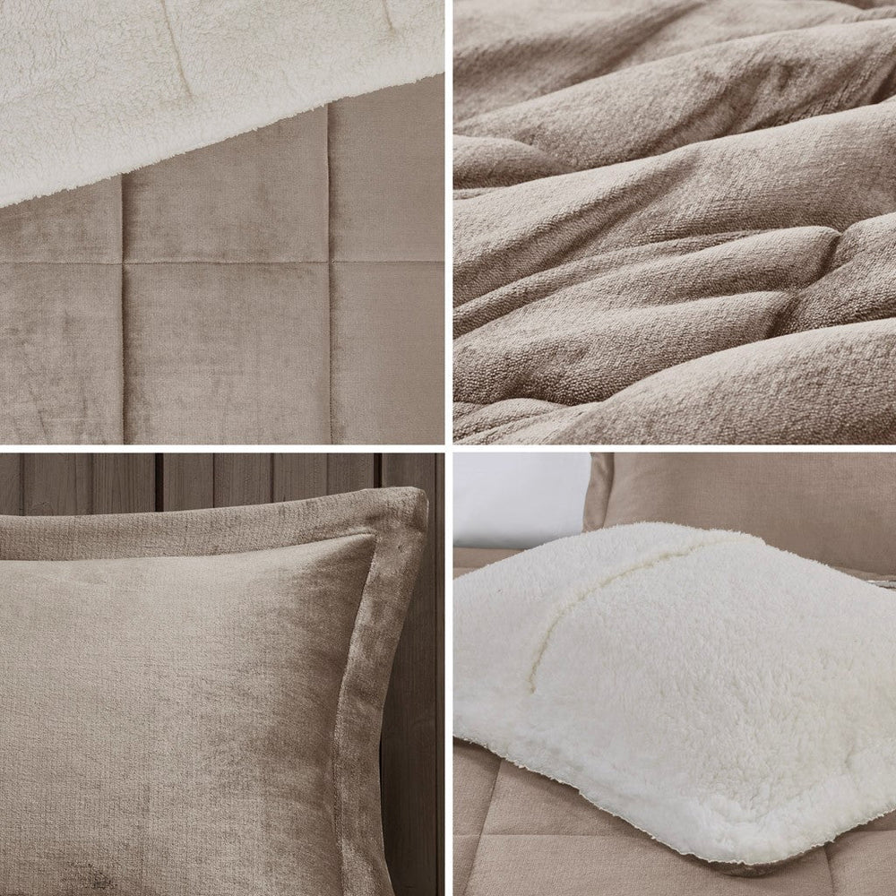 King Plush to Sherpa Down Alternative Comforter Set Media 9