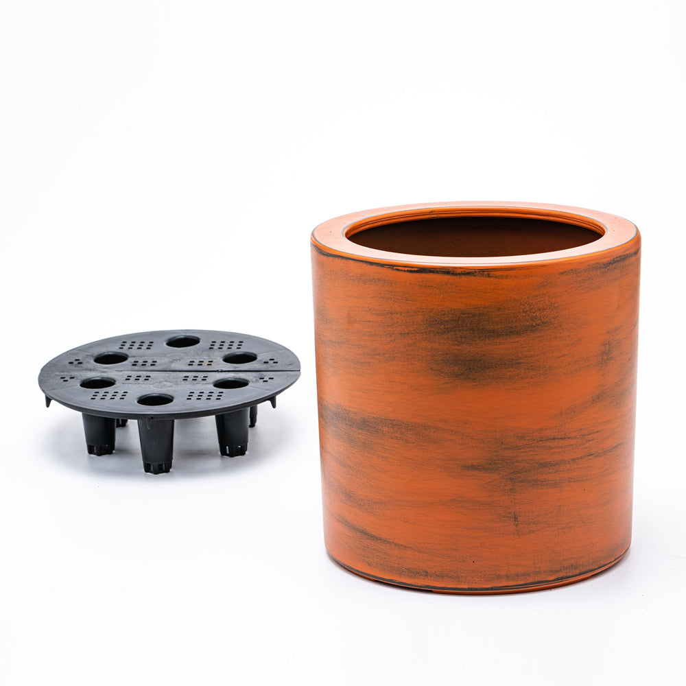 7.8 in. Painted Plastic Self-watering Planter Pot Media 4