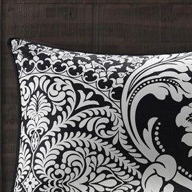 7 Piece Cotton Printed Comforter Set Black Cal King Media 11