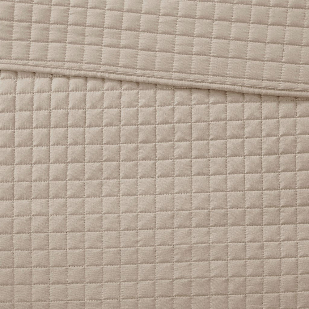 3 Piece Reversible Quilt Set Khaki Full/Queen Media 4
