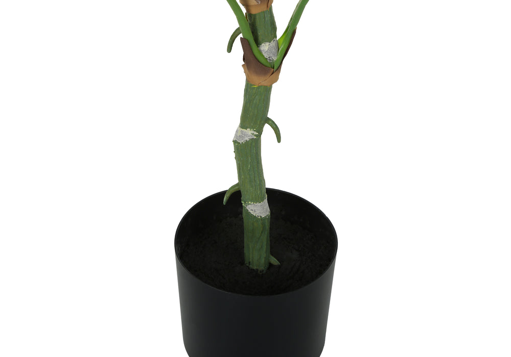 Artificial Plant, 54' Tall, Dieffenbachia Tree, Indoor, Faux, Fake, Floor, Greenery, Potted, Real Touch, Decorative, Green Leaves, Black Pot Media 4
