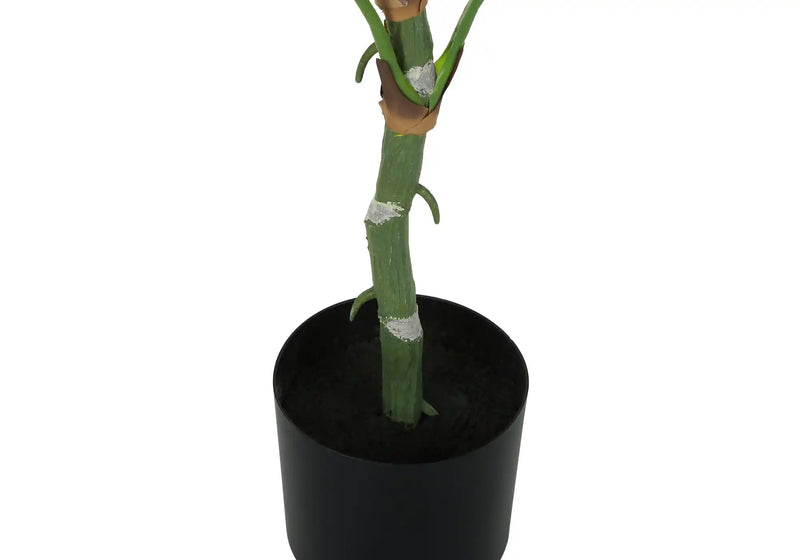 Artificial Plant, 54' Tall, Dieffenbachia Tree, Indoor, Faux, Fake, Floor, Greenery, Potted, Real Touch, Decorative, Green Leaves, Black Pot