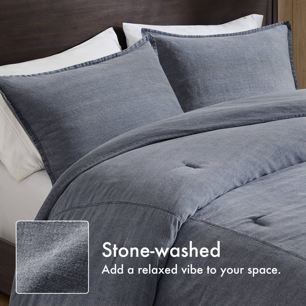 3PCS King/Cal King Twill Washed Comforter Set Media 11