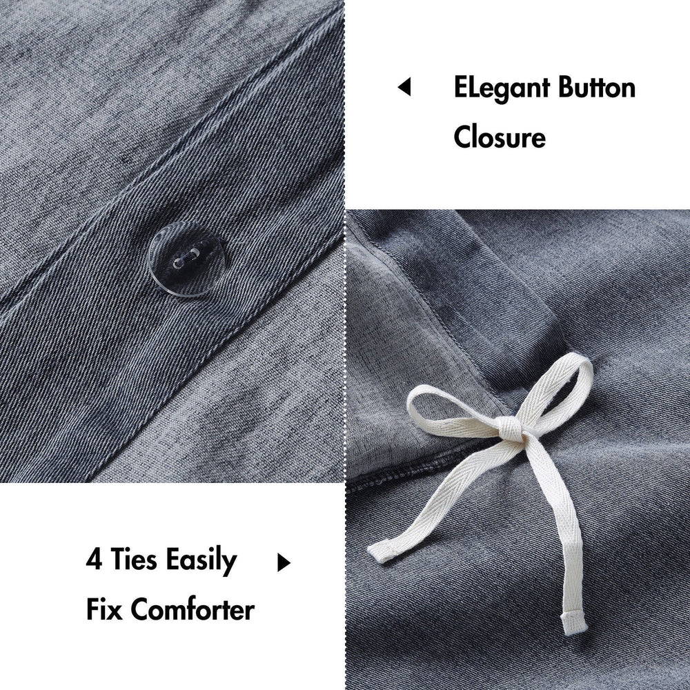 3PCS King/Cal King Twill Washed Duvet Set Media 7