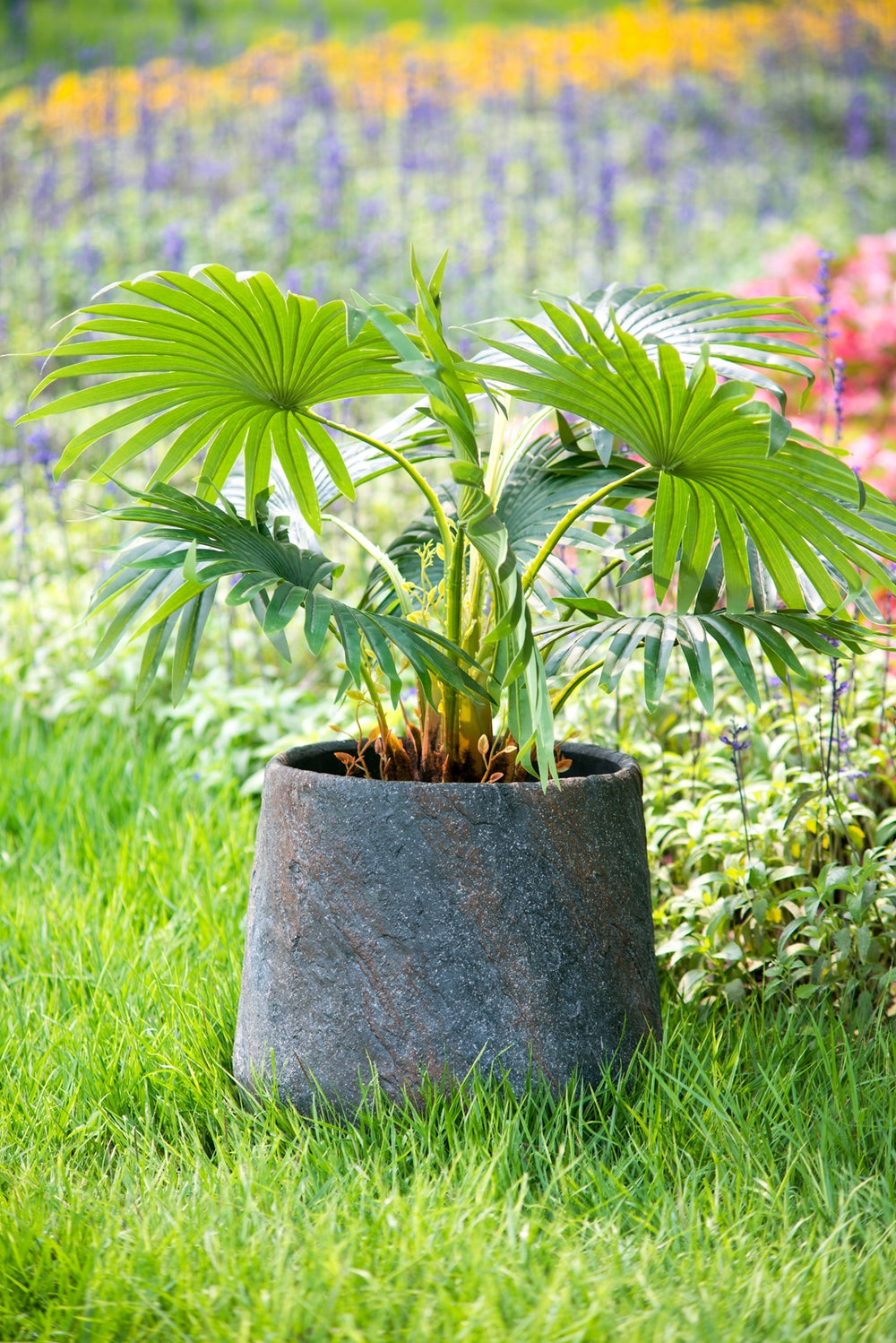 14.2x14.2x13.4' Cement Planter Large, Indoor Outdoor Garden Functional Decor Media 10