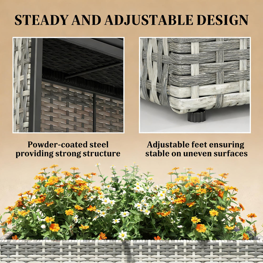 Patio Elevated Planter Box,Raised Garden Bed Media 7