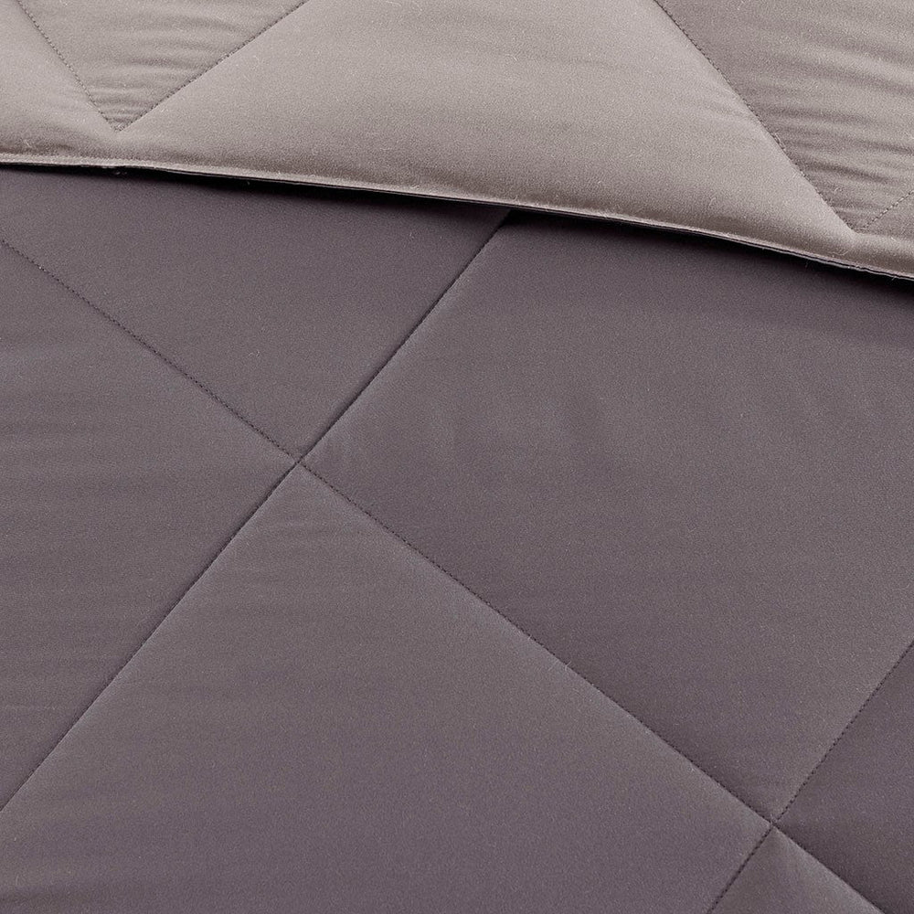 Full/Queen 3M Scotchgard Diamond Quilting Reversible Down Alternative Comforter Set Media 4