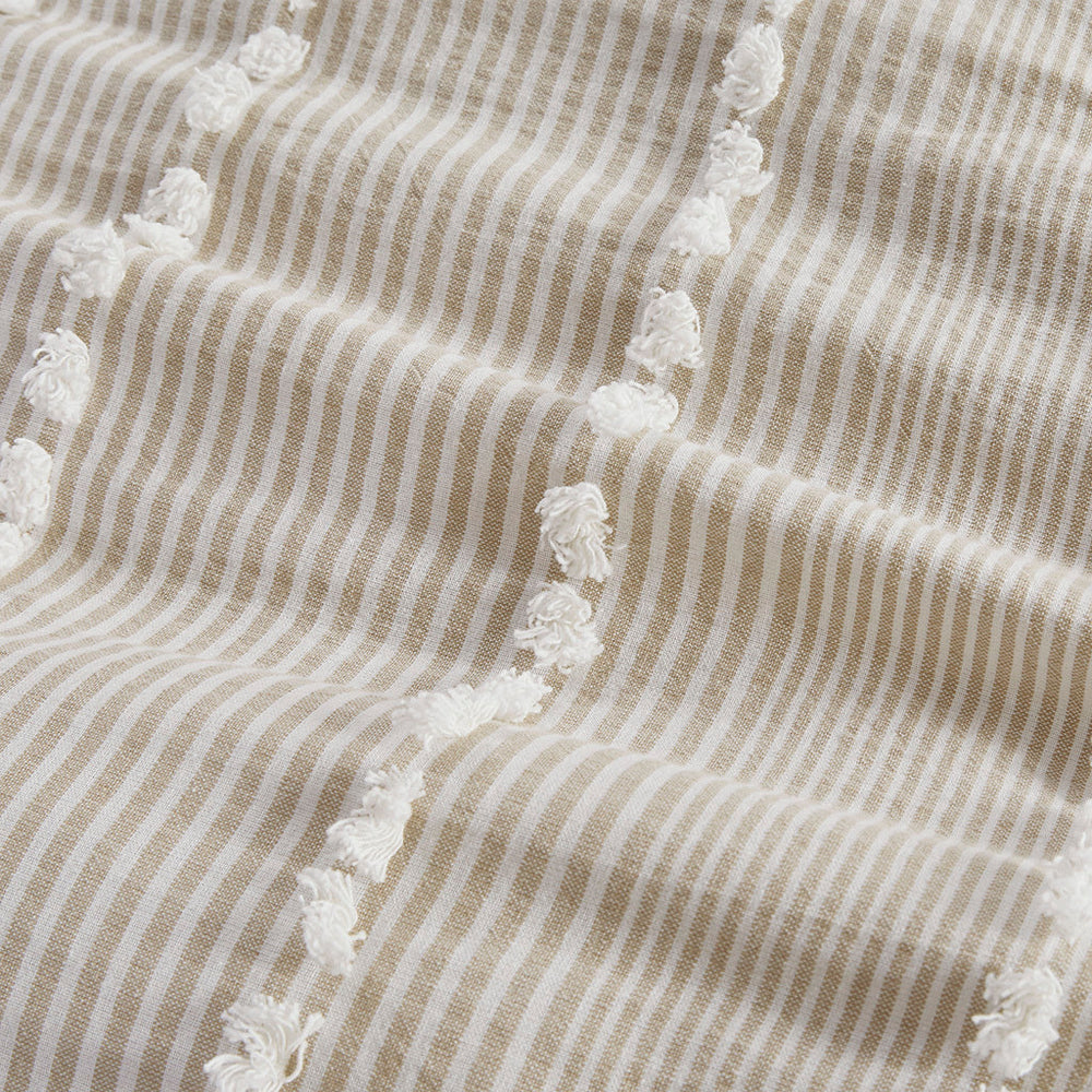 Full/Queen 3 Piece Cotton Yarn Dyed Duvet Cover Set Media 6
