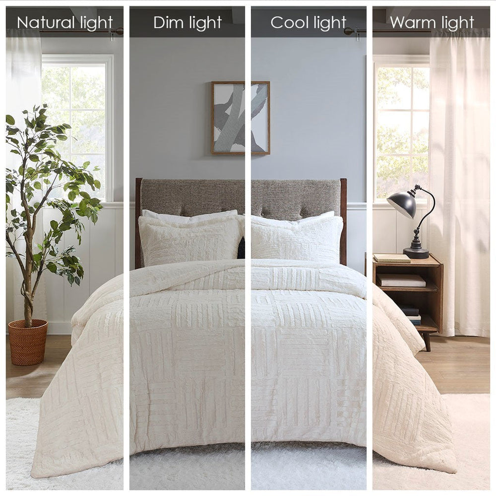 King/Cal King Fur Down Alternative Comforter Mini Set Media 4