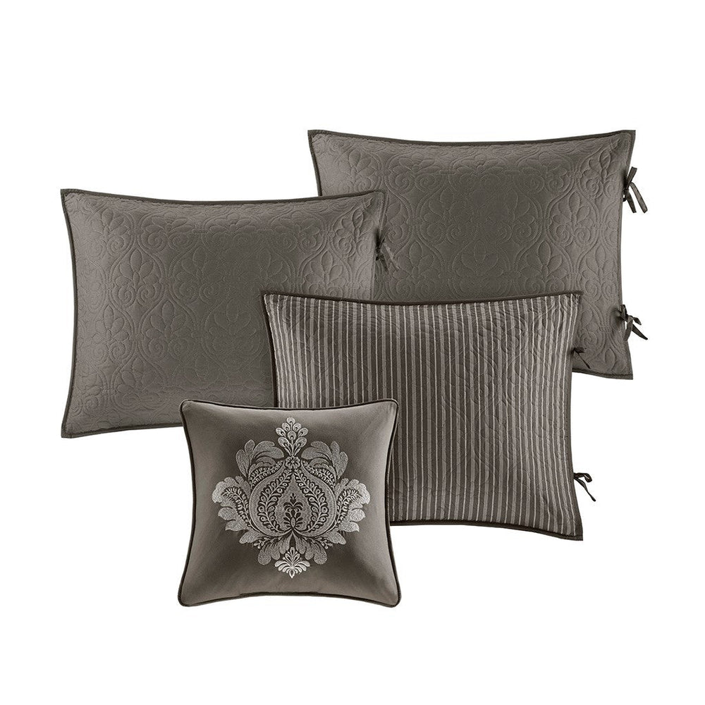 6 Piece Reversible Daybed Cover Set Dark Grey Daybed Media 5