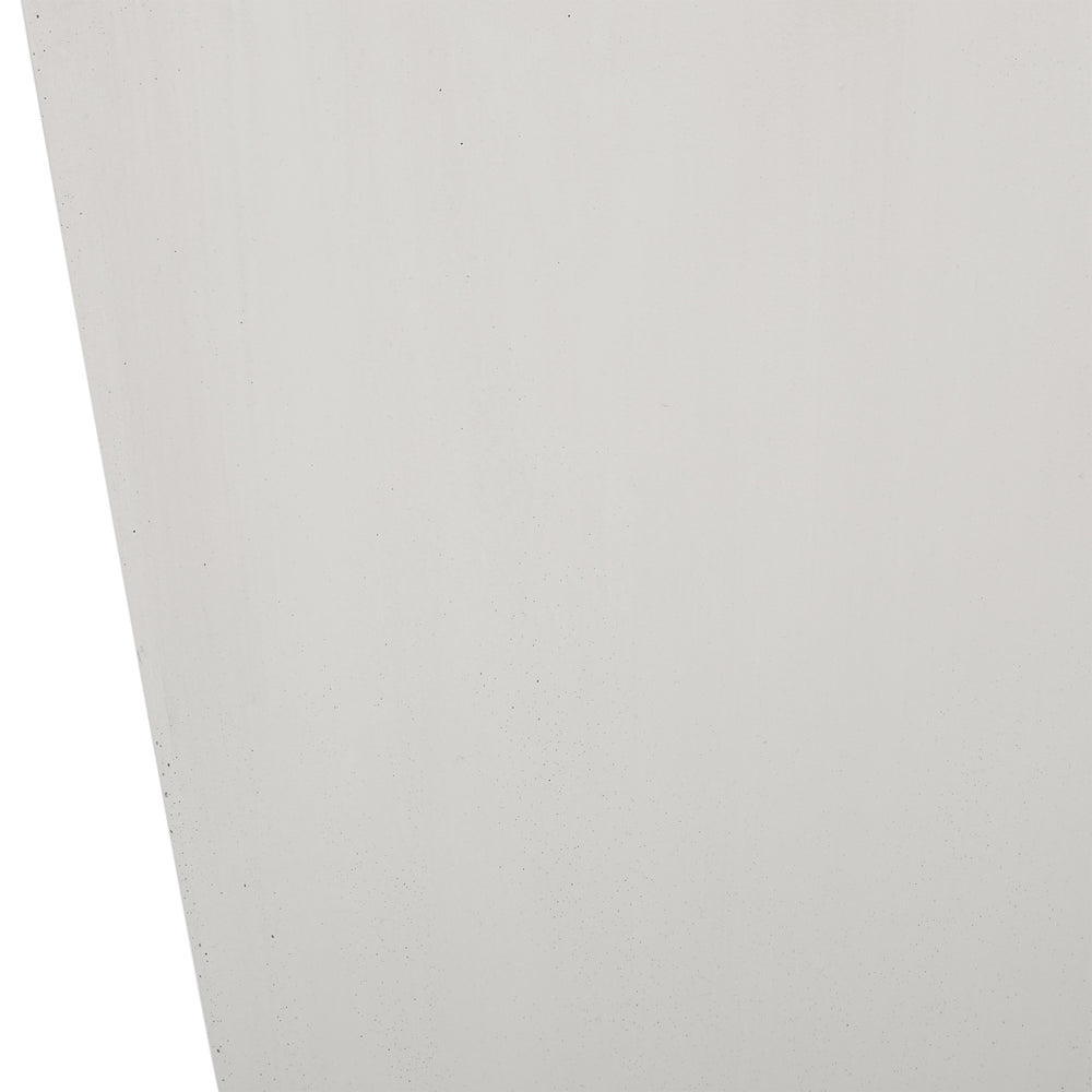 13' Outdoor Modern MGO Small Cast Stone Planter, Matte White Media 9