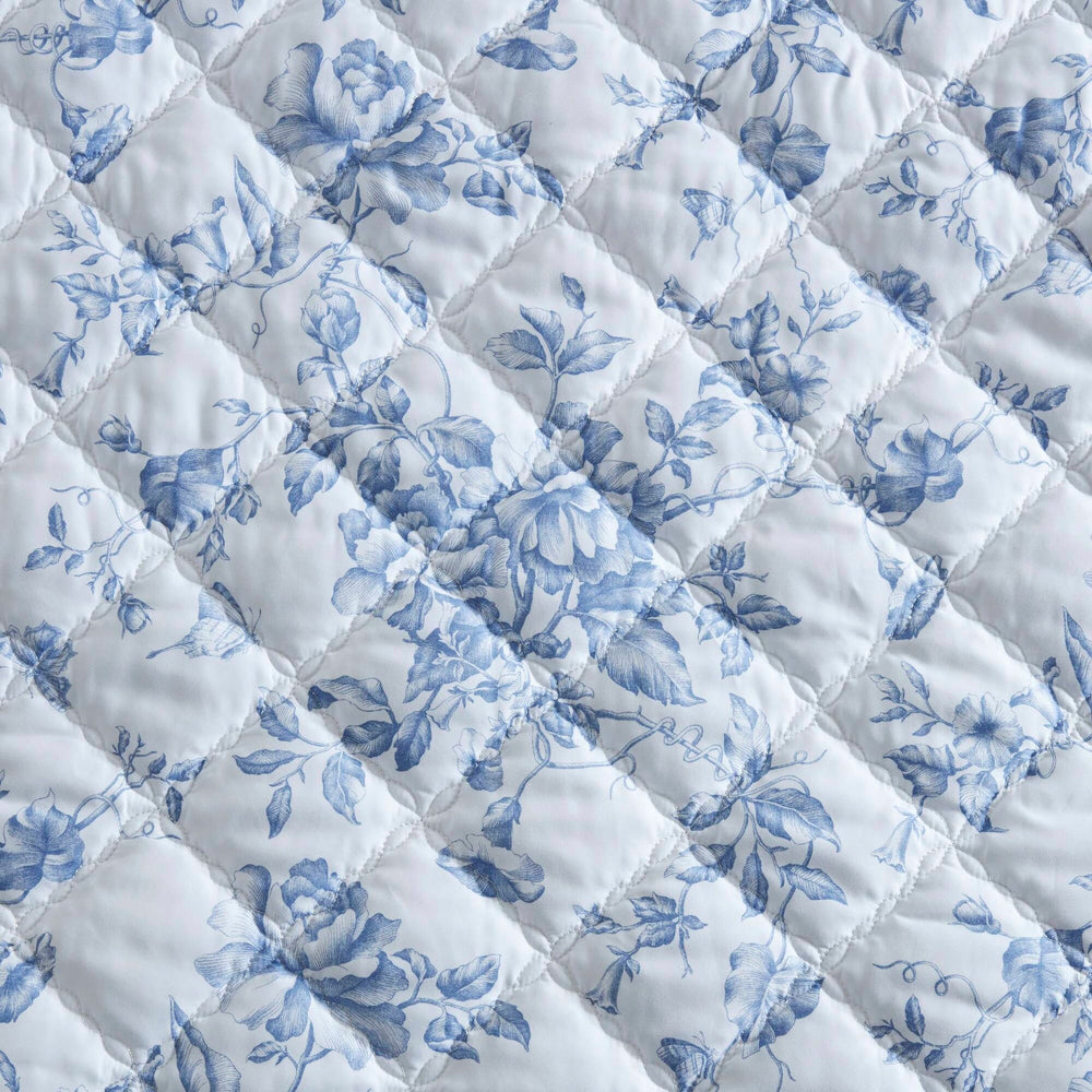 4 Pieces Full/Queen  Quilt Set with Decorative Pillow,Blue Media 22