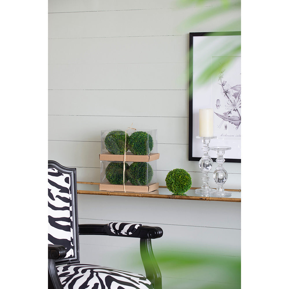 S/4 D6' Faux Boxwood Ball Bowl Filler, Green Media 4