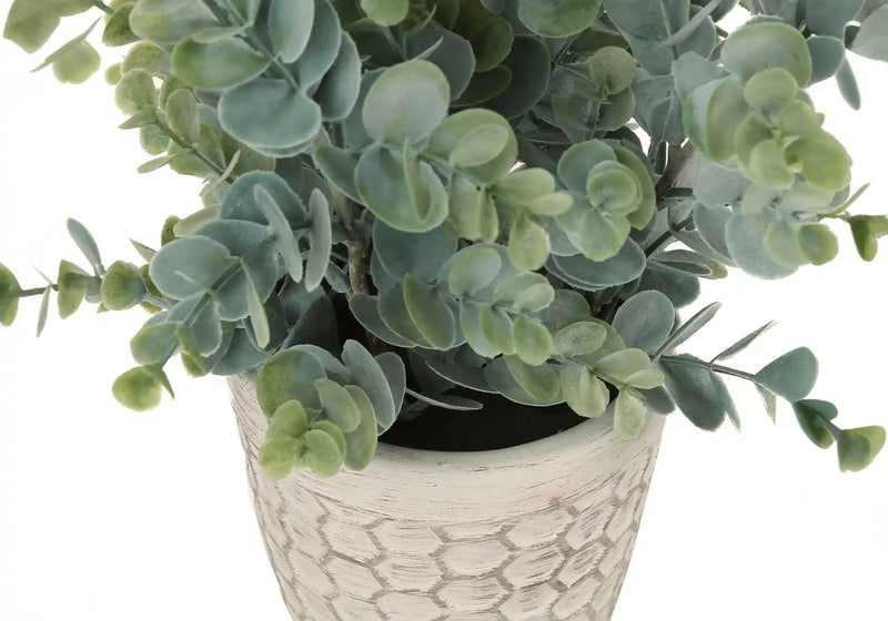 Artificial Plant, 13' Tall, Eucalyptus Grass, Indoor, Faux, Fake, Table, Greenery, Potted, Set Of 2, Decorative, Green Leaves, White Pots
