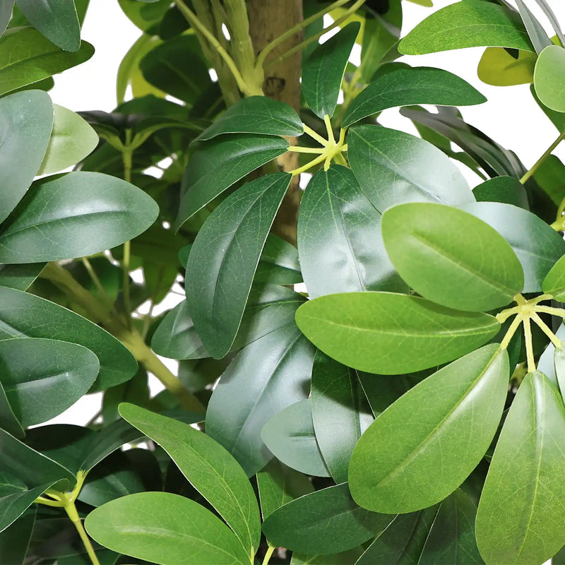 5.2FT Realistic Faux Tree with Lifelike Foliage in Green, Durable Plastic Construction for Indoor and Outdoor Use