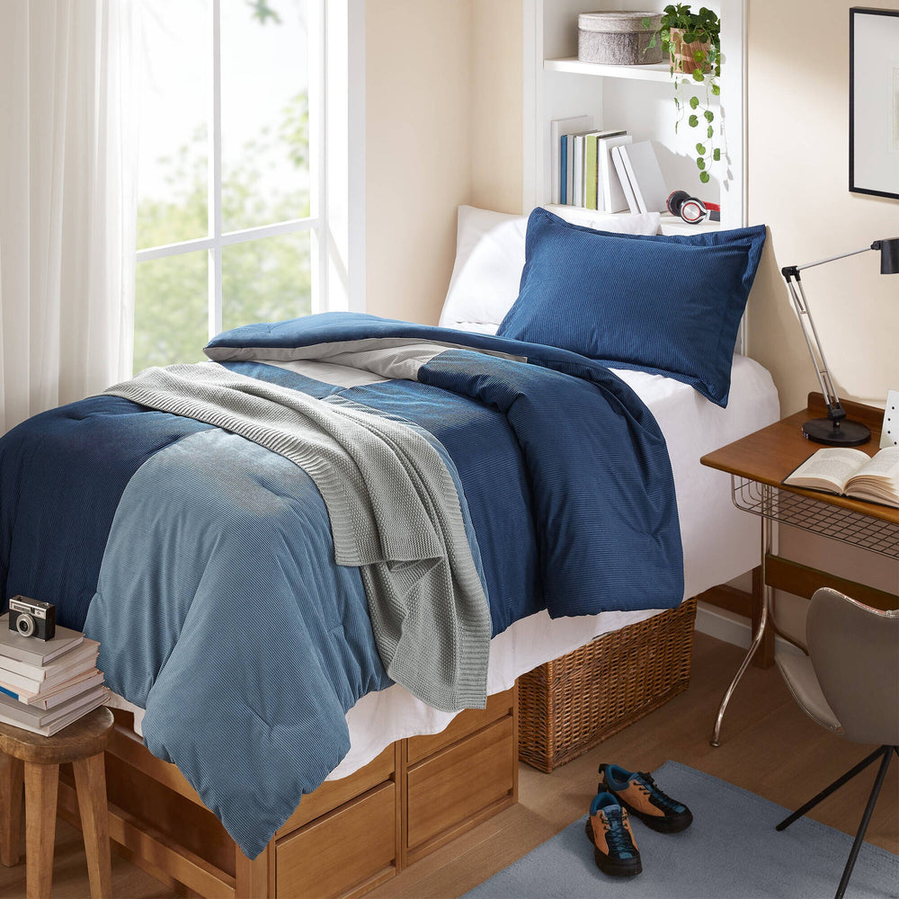 2 Pieces Twin/Twin XL Comforter Set,Blue Media 3