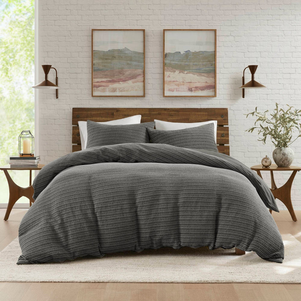 3PCS King/Cal King Waffle Washed Duvet Set Media 20