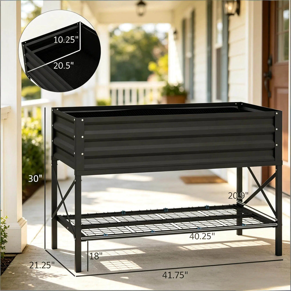 Patio Planter Box,Garden Bed,Outdoor Planter Box,Spacious Gardening Bed Media 6