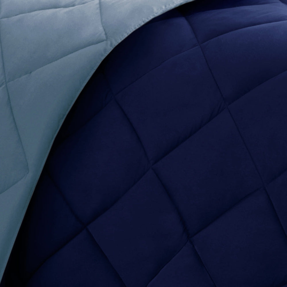 King 3M Scotchgard Diamond Quilting Reversible Down Alternative Comforter Set Media 3