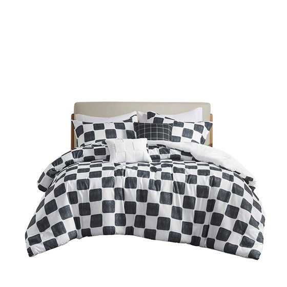 Twin/Twin XL Checkered Comforter Set Media 5