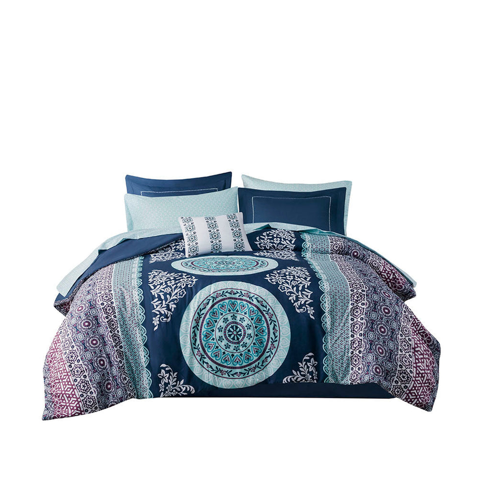Queen Boho Comforter Set with Bed Sheets Media 15
