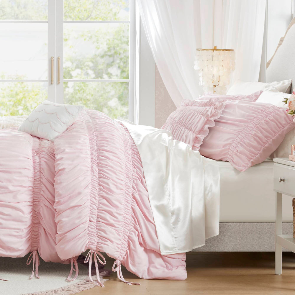 5 Pieces Full/Queen Comforter Set,Pink Media 12