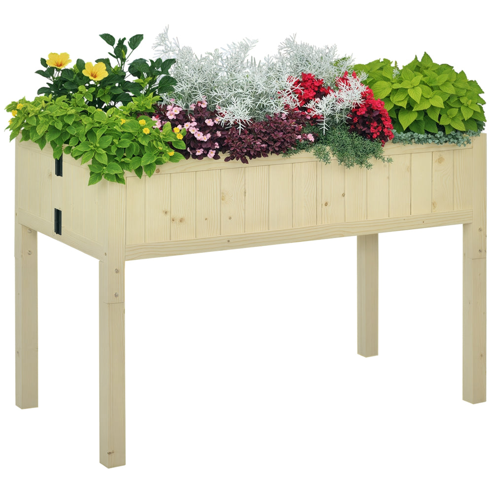 Garden Raised Bed Raised Garden Bed Elevated Wooden Planter Box Media 5