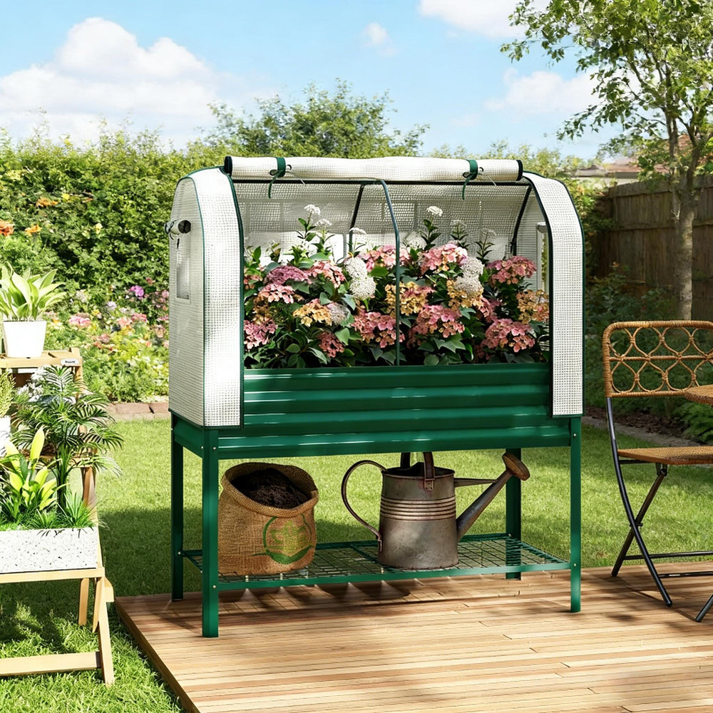 Spacious Raised Garden Bed,Flower Boxs,Outdoor Plant Boxs Media 2