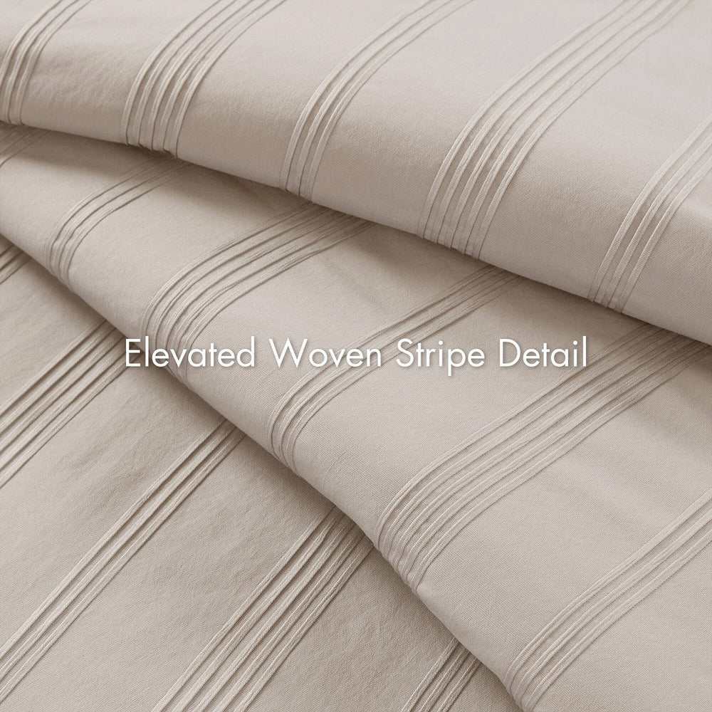 5-Piece Twin/Twin XL Woven Striped Comforter Set Media 6
