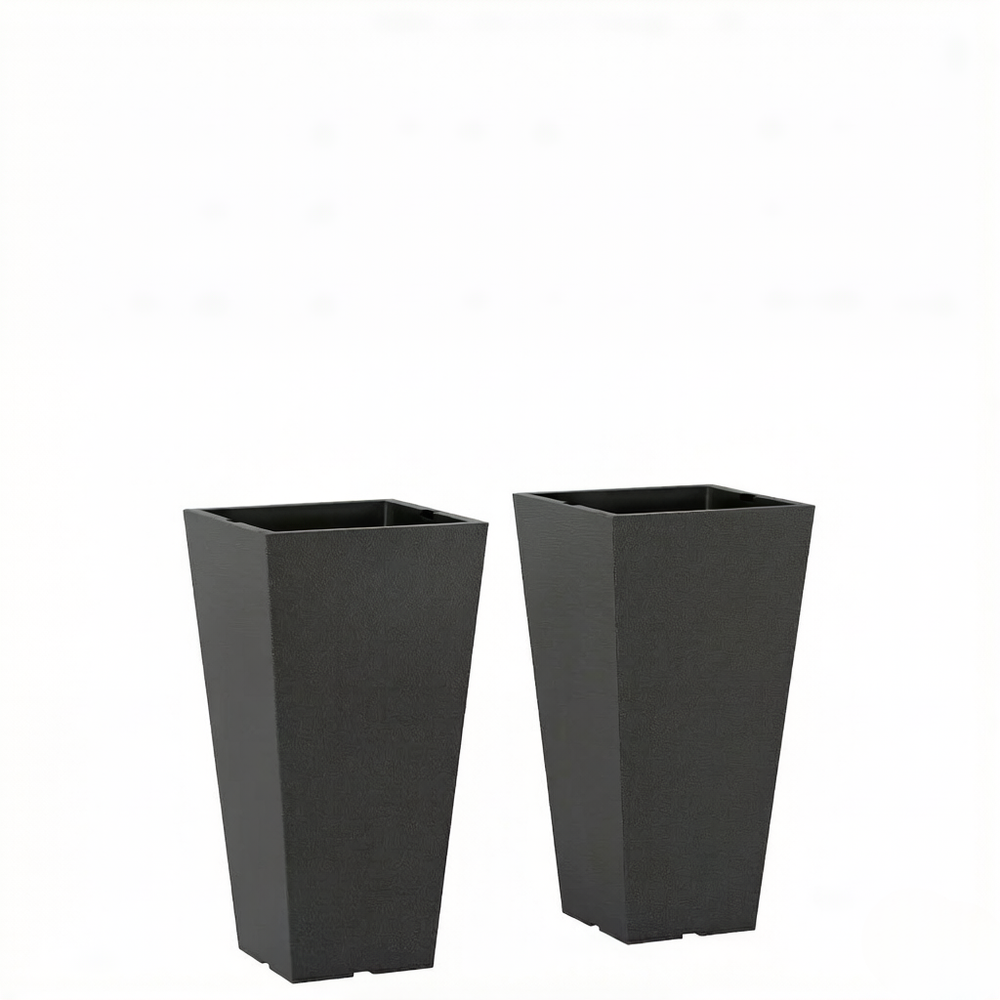 Set of 2 Flower Planters,Outdoor Tall Planters,Chic Planters Media 6
